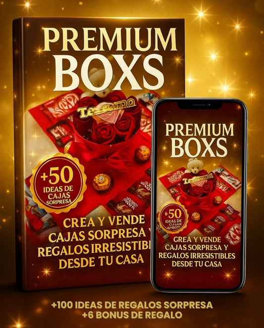 Premium Boxs: Crea y Vende Cajas Sorpresa y Regalos Irresistibles (+Mega Pack 6 Ebooks GRATIS🎁)